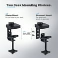 thumbnail image 6 of JuiceUp Adjustable Grommet Monitor Wall Mount, Black, 34", 6 of 8