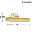 thumbnail image 3 of Possini Euro Design Possini Euro Calliope 16" Wide Light Gold Plug-In Picture Light, 3 of 5