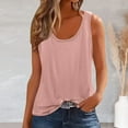 thumbnail image 7 of Conairie Workout Tank Tops Women Scoop Neck Sleeveless Slim Fitted Ribbed Knit Basic Blouses Solid Color Y2K Camisole Shirts Pink L, 7 of 7