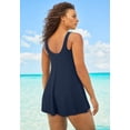thumbnail image 2 of Swim 365 Women's Plus Size Mesh-Trim Swim Dress, 2 of 6