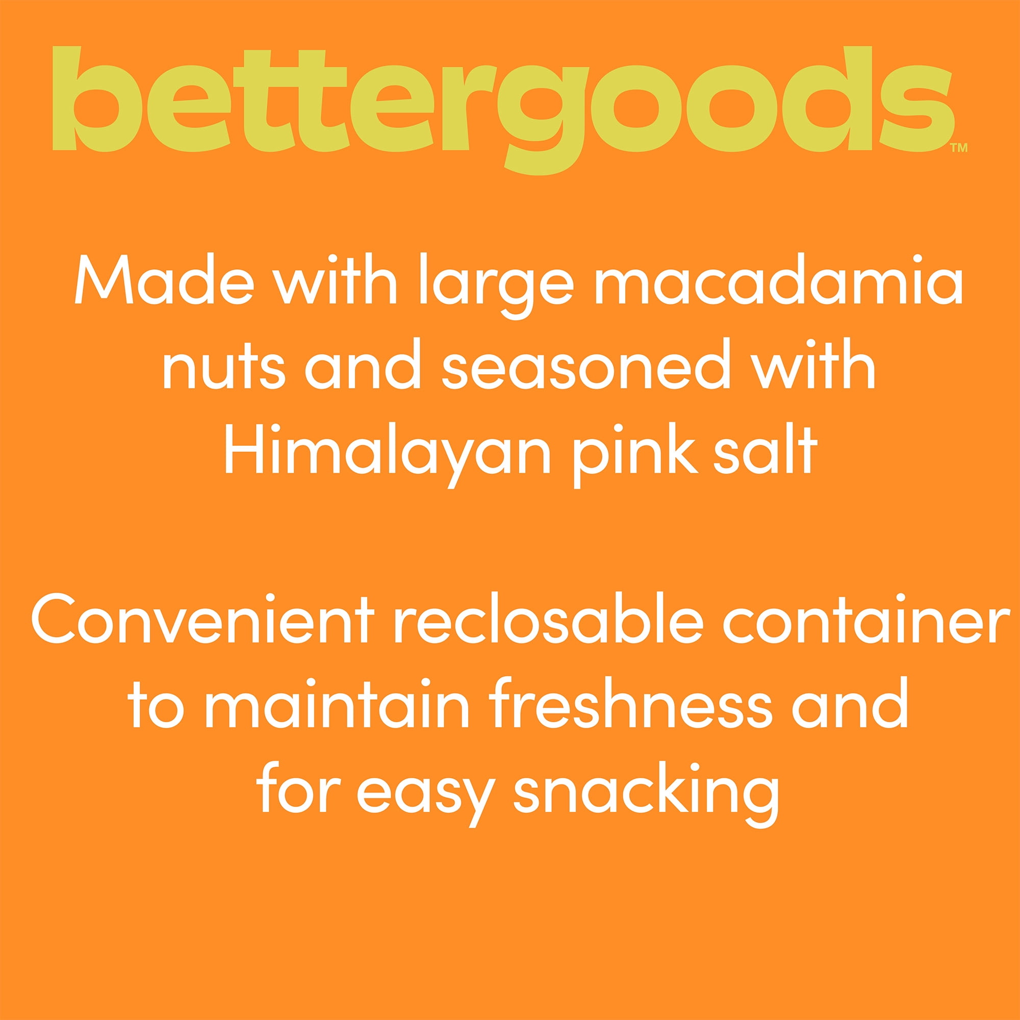 (3 pack) bettergoods Dry Roasted and Salted Macadamias, 10 oz