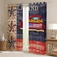 thumbnail image 3 of Homewish Rustic Lodge Cabin Black Out Curtains for Teens, Farmhouse Truck Curtains Pack of 2 (42x63 Each), Vintage Texas Stars Bedroom Curtains, Curtains and Drapes Room Decor, 3 of 6