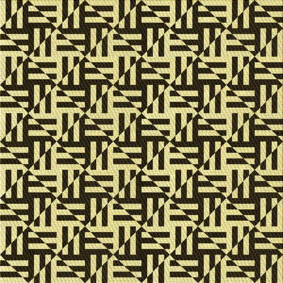 Ahgly Company Machine Washable Indoor Square Transitional Black Brown Area Rugs, 7' Square