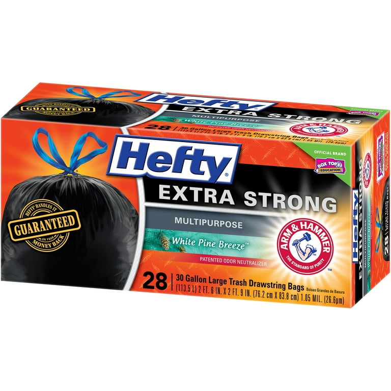 Hefty® Strong 30-Gallon Multi-Purpose Large Drawstring Trash Bags, 28 ct -  Food 4 Less