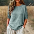 thumbnail image 2 of Women's Short Sleeve Tops Casual Spring Outfits 2026 Trendy Loose Fit Blouses, 2 of 6