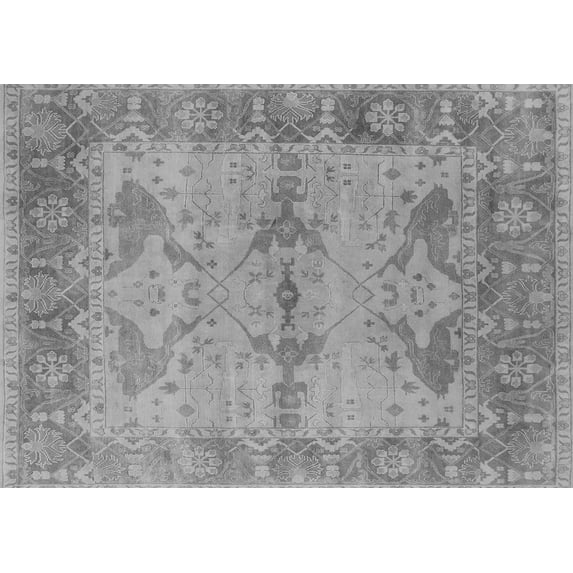 Ahgly Company Indoor Rectangle Oriental Gray Industrial Area Rugs, 2' x 3'