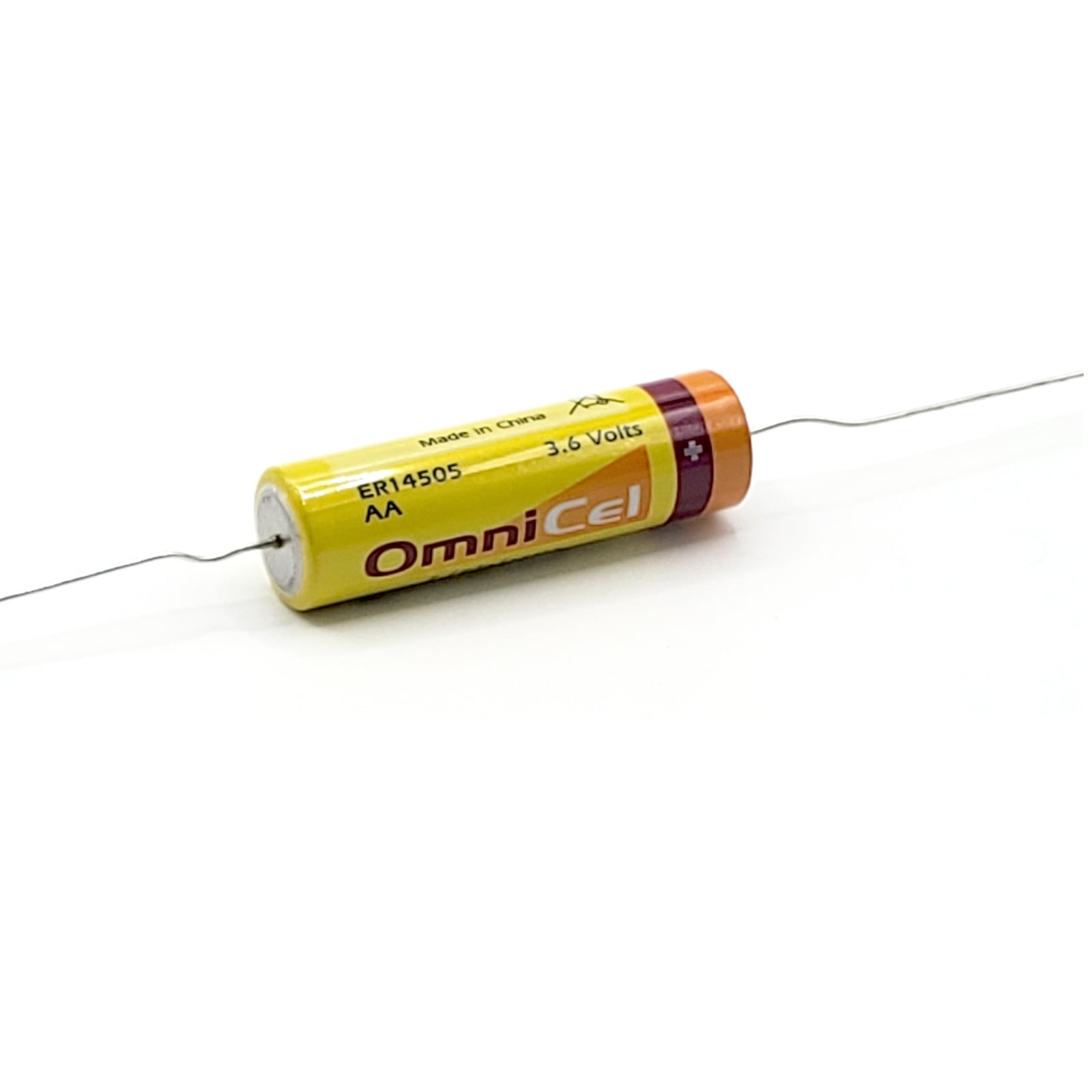 6x OmniCel ER14505 3.6V 2.4Ah AA Lithium Battery  Axial Pins Sensors Detectors
