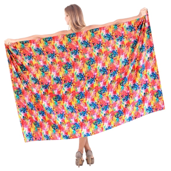 HAPPY BAY Women's Beachwear Summer Beach Wrap Bikini Wraps Sarong Coverups Skirt Swim Cover up Swimwear Coverups for Women One Size Punch, Allover