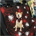 thumbnail image 3 of Pzuqiu Red Spider Web Dog Car Seat Cover for Back Seat Collapsible Scratchproof Dog Car Hammock with Adjustable Dogs Bandanas Hanging Car Trash Can for SUV,Sedan,Truck, 3 of 6