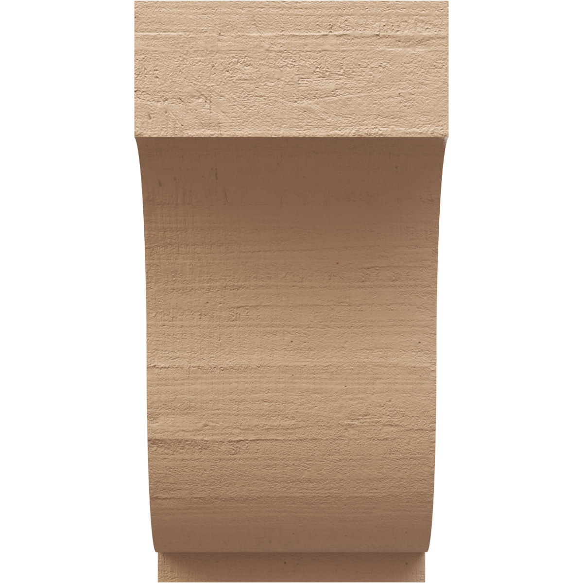 9"W x 9"D x 18"H Wide Van Buren Rough Cedar Woodgrain TimberThane Corbel, Primed Tan