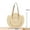 Hollow-beige, variant on Straw Handbags Women Handwoven Round Straw Bags Hand Large Summer Beach Tote Woven Handle Shoulder Bag