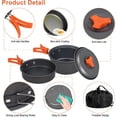 thumbnail image 4 of Camping Cooking Set, Camping cookware Stove Set, 18pcs Camping Pot pan Set, Nesting Camp Cook Set, CampingHiking Mess kit, Camping Gear, Mini cookware Camping, Backpacking Pans Set, 4 of 8
