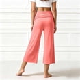 thumbnail image 2 of YaEYa Gaucho Pants for Girls Wide Leg Capri Pants Ruched Waist Cropped Comfy Summer Casual Beach Coluttes Bottom 5-14 Years (Rose Gold,5-6 Years), 2 of 9