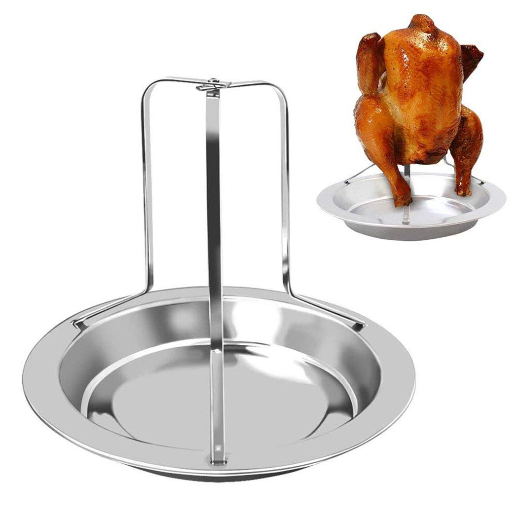 Stainless Steel Chicken Roaster Rack Vertical Beer Can Chicken Holder