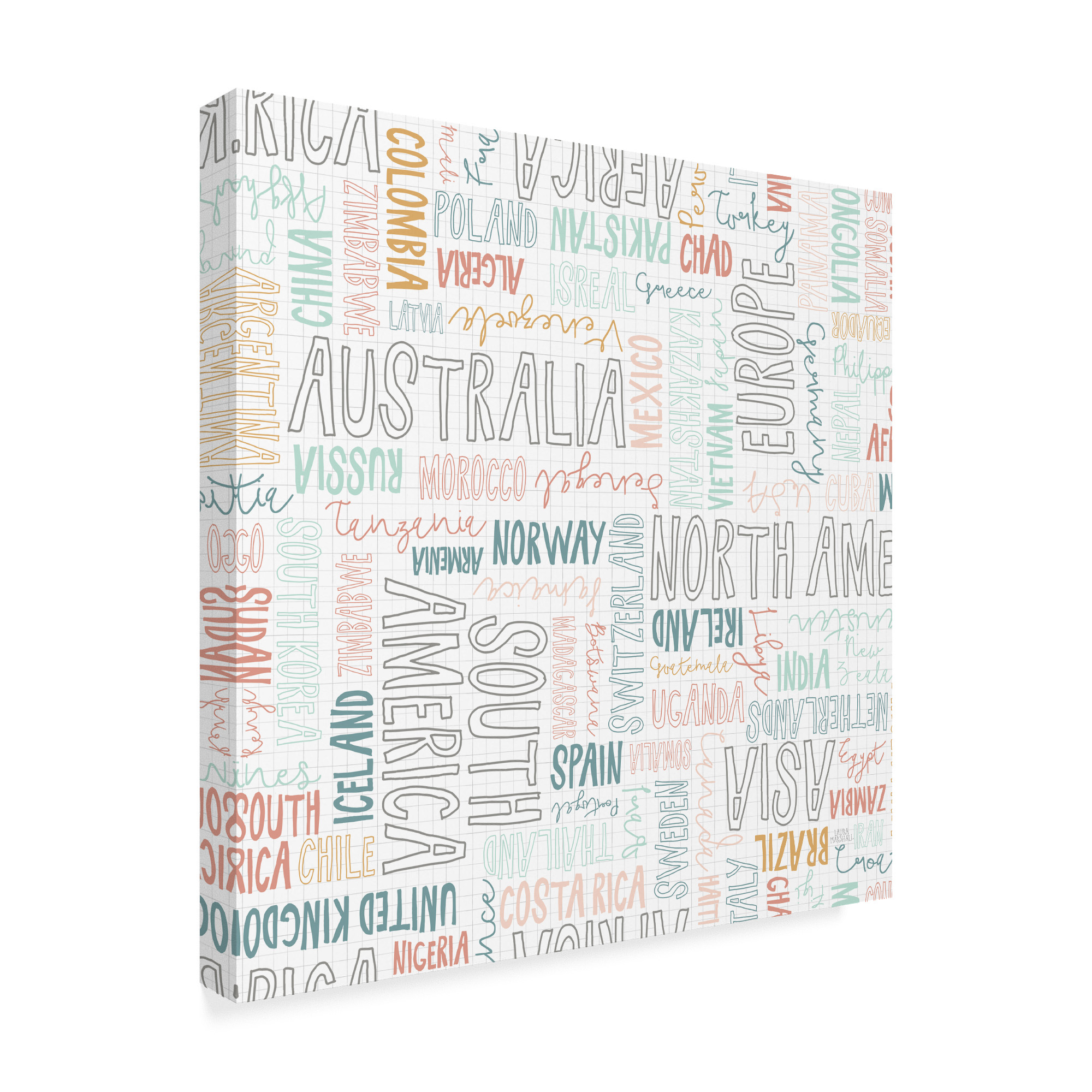 Trademark Fine Art 'World Traveler Pattern I' Canvas Art by Laura Marshall