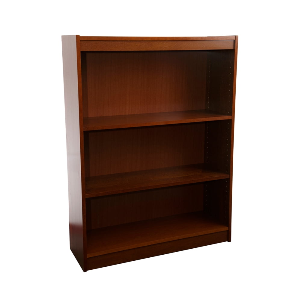 Contemporary 48"H Wood Veneer Bookcase Vintage Walnut