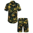 thumbnail image 2 of KOMOO Men Printed Shirt Hawaiian Sets Casual Button Down Short Sleeve Shirt and Shorts Summer Beach Suit, 2 of 9