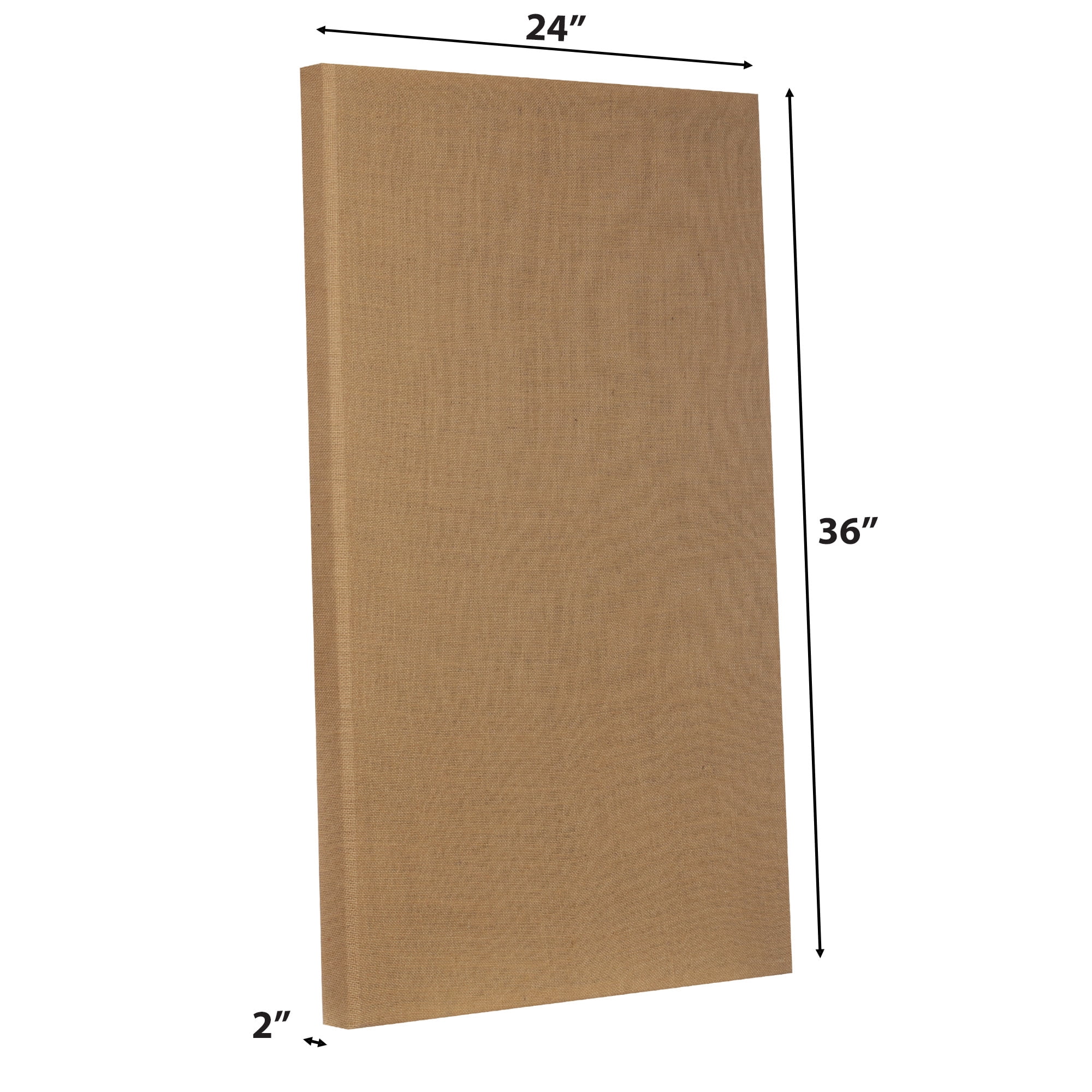 ATS Acoustics Sound Absorbing Acoustic Panel 24" x 36" x 2" Beveled Edge (Natural)