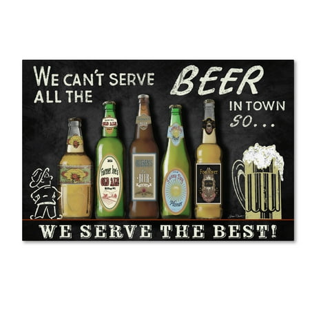 Trademark Fine Art 'Best Beer Sign' Canvas Art by Jean (Best Fining Agent For Beer)