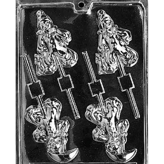 Grandmama's Goodies K047 Clown Lollipop Chocolate Candy Soap Mold with Exclusive Molding Instructions