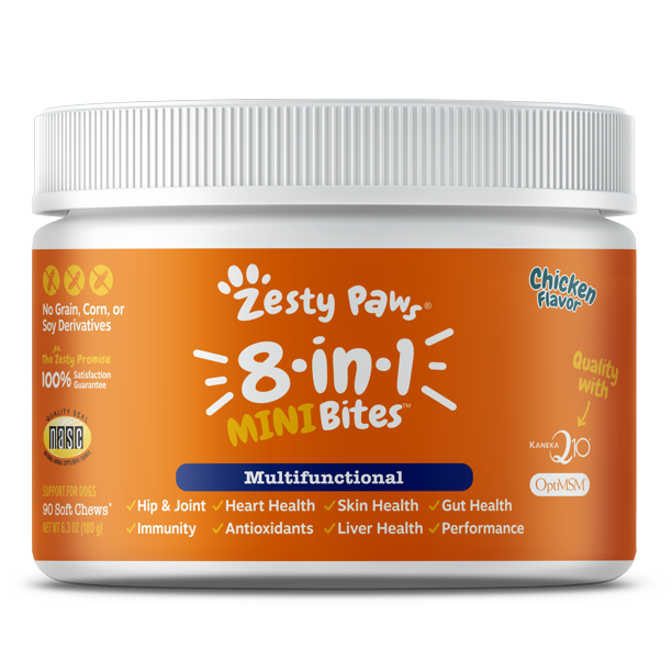 Zesty Paws 8in1 Multivitamin Mini Bites for Small Dogs, Chicken