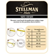 Authentic StellMan Cowboy Hat – Dark Brown Leather with Chin Strap & Braided Trim