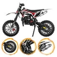 thumbnail image 2 of Xnigf 49cc Gas Powered Dirt Bike, 2-Stroke Mini Motorcycle for Youth Beginners, Off-Road Motocross Bike with Front & Rear Disc Brakes, Black, 2 of 6