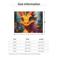 thumbnail image 5 of Yiaed Colorful Flower Chameleon Print Blanket Throw Blanket Soft Cozy Flannel Blanket for Home Bed Sofa Couch Chair-40"x30", 5 of 6