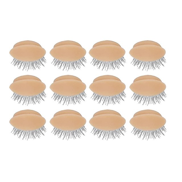 Párpados de repuesto para cabeza de maniquí de pestañas, párpado extraíble con entrenamiento de extensión de pestañas