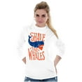 thumbnail image 3 of Shave The Whales Funny Hipster Pun Plus Size Long Sleeve Graphic Tee Shirt Brisco Brands 2X, 3 of 5
