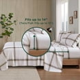 thumbnail image 3 of 4-Piece King Sheet Set,Tan Plaid, 3 of 20