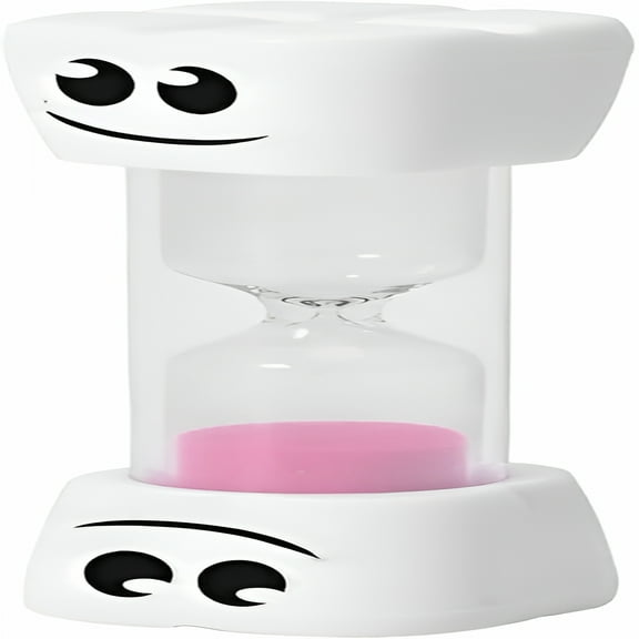 ACDANC 2 Minute Toothbrush Sand Timer for Kids - Set of 2 Small Blue and Pink Smiley Hour Glass