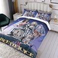 thumbnail image 3 of Beetlejuice Conjunto de sábanas temático, trío de piezas, cómodo y amigable con la piel, diseño único, regalo de decoración para el hogar para familiares, amigos y fans,173cm *218cm, 3 of 6