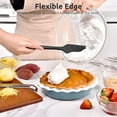 thumbnail image 5 of U-Taste 600°F High Heat Resistant 11.38in Silicone Large Spatula, BPA-Free Food Grade Kitchen Cooking Baking Mixing One Piece Seamless Flexible Rubber Bowl Scraper for Nonstick Cookware (Black), 5 of 9