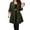 Army Green, variant on Women's Long Trench Coat Lightweight Notched Lapel Roll Tab Long Sleeve Jacket Dressy Single Breasted Button Side Drawstring Waist Solid Color Fall Outerwear XXXL
