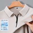 thumbnail image 4 of Mens Golf Shirt Quick Dry Stretch Zip Short Sleeve Polo Shirt, 4 of 6
