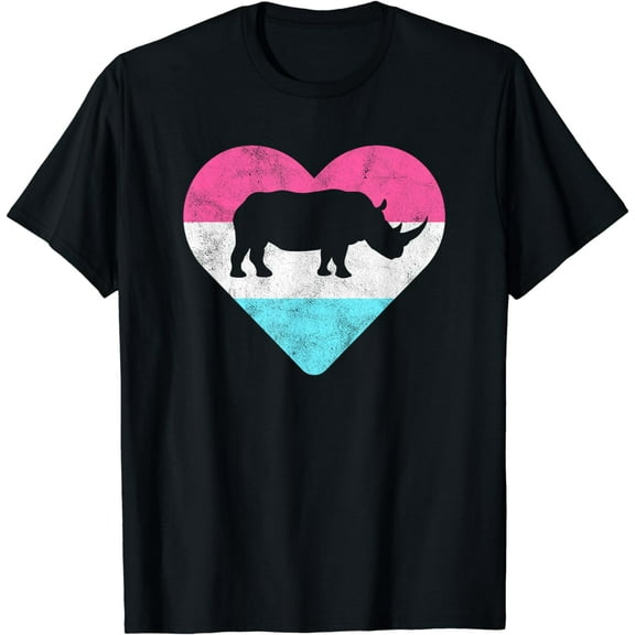 Retro Vintage Rhino Rhinoceros Gift for Women or Girls T-Shirt