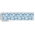 thumbnail image 3 of Ambesonne Floral Fabric by the Yard Upholstery, Retro Blue Design Flowers, 5 Yards, Slate Blue and White, 3 of 5