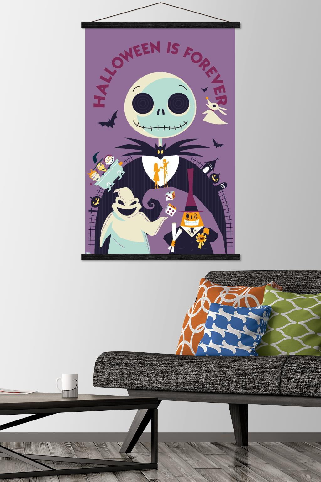 Disney Tim Burton's The Nightmare Before Christmas - Forever Wall Poster with Wooden Magnetic Frame, 22.375" x 34"