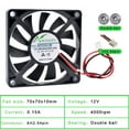 thumbnail image 4 of ACP7010 7cm 70mm fan 70x70x10mm DC5V 12V 24V 2pin cooling fan  for CPU chassis power supply charger inverter, 4 of 7