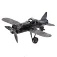 thumbnail image 1 of Vintage Airplane Model Wrought Iron Aircraft Biplane for Desktop Decor Photo Props (Black), 1 of 8