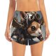 thumbnail image 2 of Balery Steampunk Squirrel Pilot Pantalones cortos deportivos para mujer con forro y dos bolsillos, elásticos, para entrenamiento, gimnasio, yoga-Large, 2 of 7