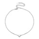 thumbnail image 1 of Tobillera de plata esterlina Silvora para mujeres y hombres cadena de corazón ajustable plata, 1 of 8