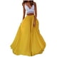 thumbnail image 1 of Moda mujer Primavera Verano cinturón botón cremallera cintura alta sólido Retro falda mujer plisado Wmkox8yi FGJ2639, 1 of 8