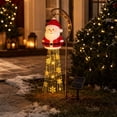 thumbnail image 4 of Solar Powered Santa Claus Garden Stake Light, LED Lighted Santa Figurine, Outdoor Festive Pathway Decor for Yard Lawn Patio Christmas Home Decor, 4 of 4
