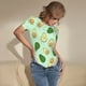 thumbnail image 3 of Balery Avocado Body de cuello redondo de manga corta para mujer Tops de manga corta Tops básicos-Large, 3 of 7