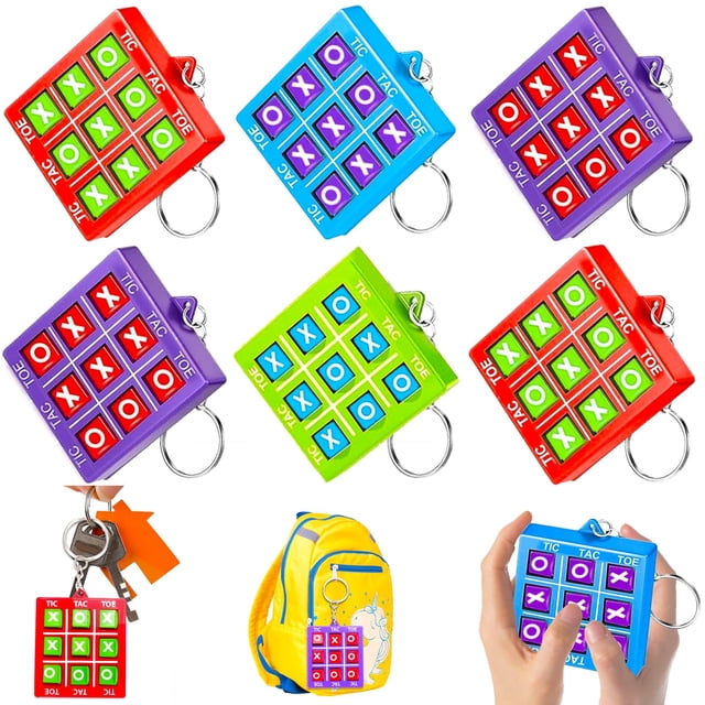 Juego de llaveros con forma de tic tac, 16 piezas, para regalar a una fiesta de cumpleaños infantil