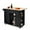 Black, variant on Gymax Kitchen Island Cart Rolling Serving Trolley w/ Drop Leaf Spice Rack Shelves Black