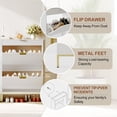 thumbnail image 5 of Danolapsi Fluted Shoe Cabinet with 2 Flip Drawers, a Drawer, a Hook, Modern Narrow Shoe Storage, Farmhouse Wooden Shoe Organizer with Metal Legs, Closed Shoe Racks for Entryway, 5 of 9