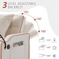 thumbnail image 6 of Aukfa Convertible Sleeper Chair Bed with USB Port, Cup Holder and Swivel Phone Holder, Pull Out Sofa Chair for Living Room/Bedroom/Small Space, Beige, 6 of 8